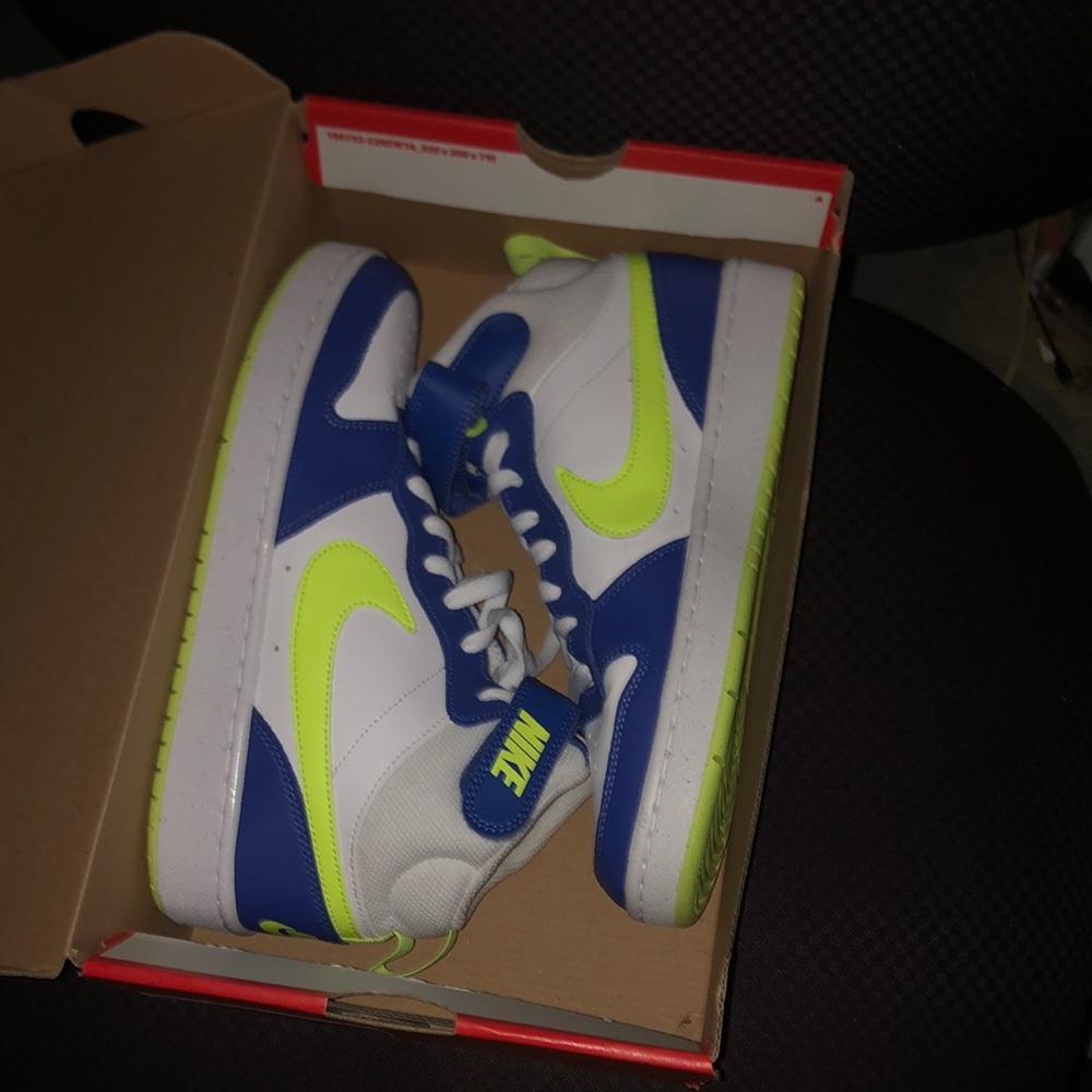 Nike Blue and Green Sneakers Low-Top Style